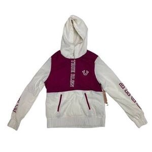 True Religion Kids Hooded Jacket - White and Purple